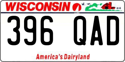 WI license plate 396QAD