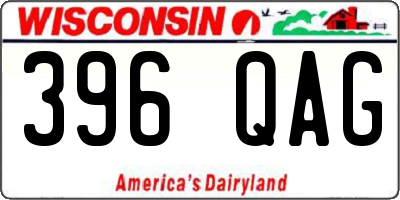 WI license plate 396QAG