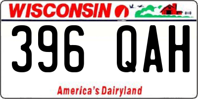 WI license plate 396QAH