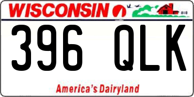 WI license plate 396QLK