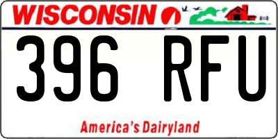 WI license plate 396RFU