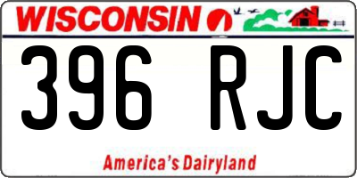WI license plate 396RJC