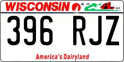 WI license plate 396RJZ