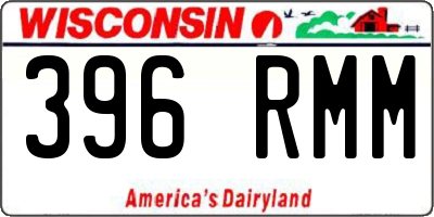 WI license plate 396RMM