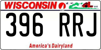WI license plate 396RRJ
