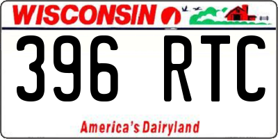 WI license plate 396RTC
