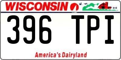 WI license plate 396TPI