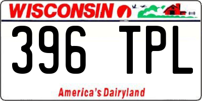 WI license plate 396TPL