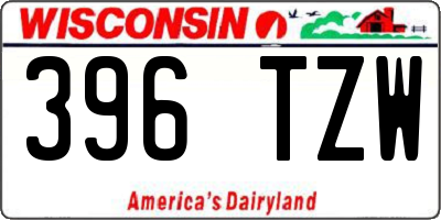WI license plate 396TZW