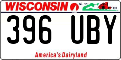 WI license plate 396UBY