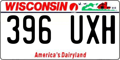 WI license plate 396UXH