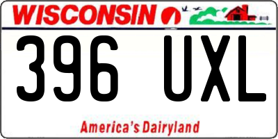 WI license plate 396UXL