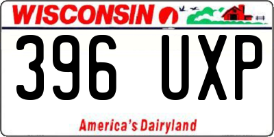 WI license plate 396UXP