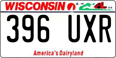 WI license plate 396UXR