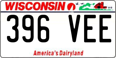 WI license plate 396VEE