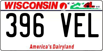 WI license plate 396VEL