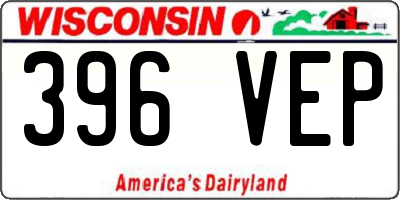 WI license plate 396VEP