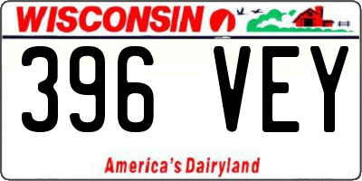 WI license plate 396VEY