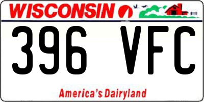 WI license plate 396VFC