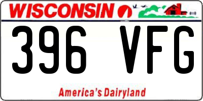 WI license plate 396VFG