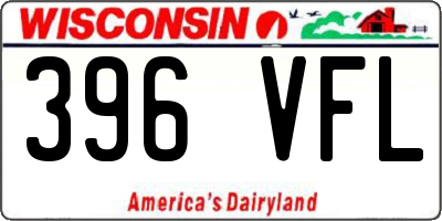 WI license plate 396VFL