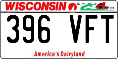 WI license plate 396VFT