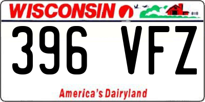 WI license plate 396VFZ