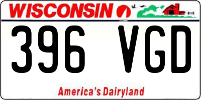 WI license plate 396VGD