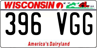 WI license plate 396VGG