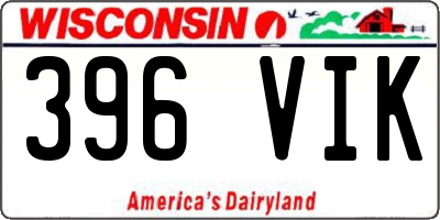 WI license plate 396VIK