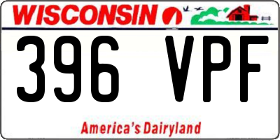 WI license plate 396VPF