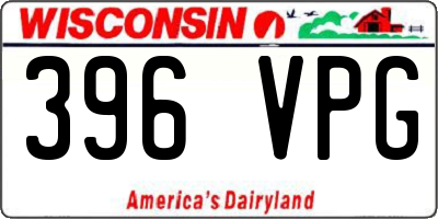 WI license plate 396VPG