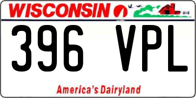 WI license plate 396VPL