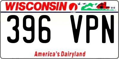 WI license plate 396VPN
