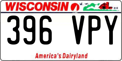 WI license plate 396VPY