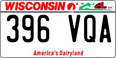 WI license plate 396VQA
