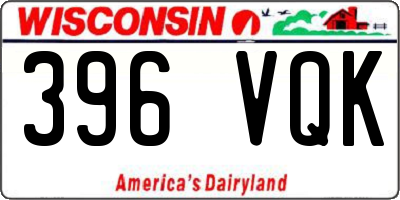 WI license plate 396VQK