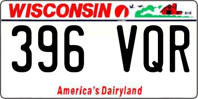 WI license plate 396VQR