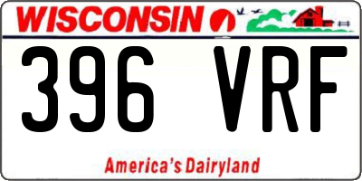 WI license plate 396VRF