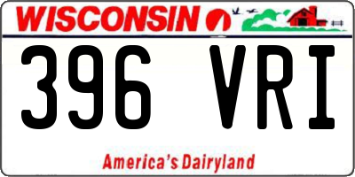 WI license plate 396VRI