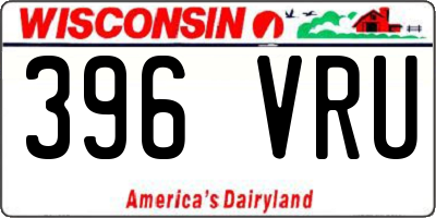 WI license plate 396VRU