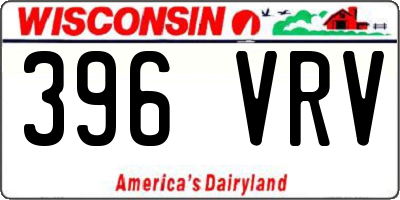 WI license plate 396VRV