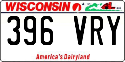 WI license plate 396VRY