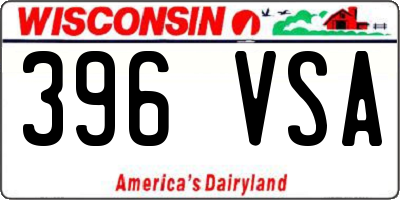 WI license plate 396VSA
