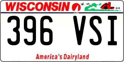 WI license plate 396VSI