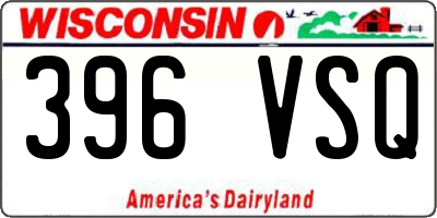 WI license plate 396VSQ