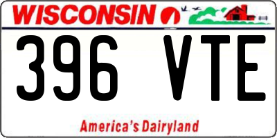 WI license plate 396VTE