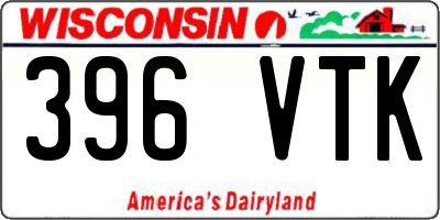 WI license plate 396VTK