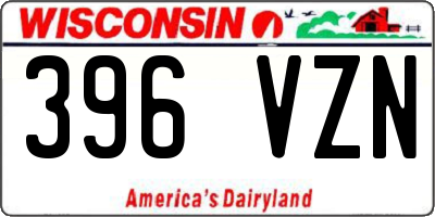 WI license plate 396VZN