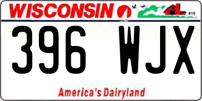 WI license plate 396WJX